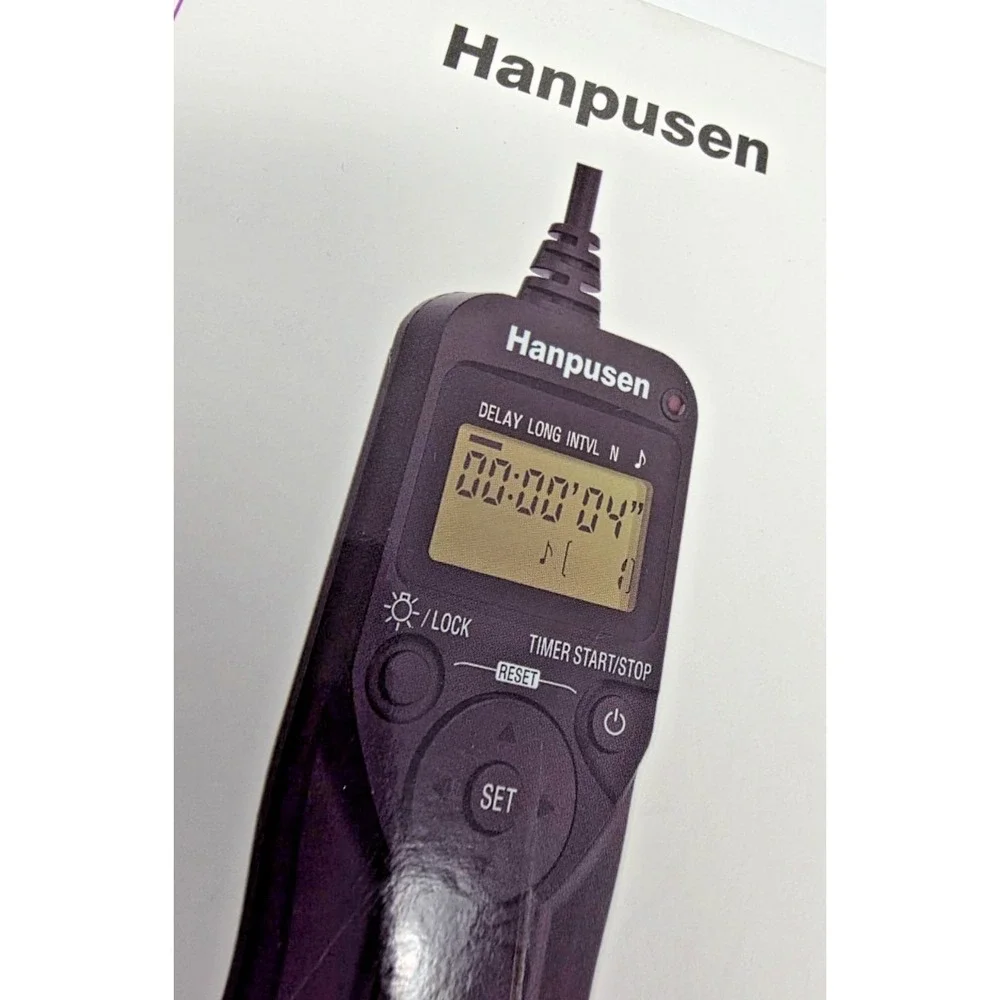 Hanpusen TR-90 Camera Remote Switch Digital Timer Shutter NEW